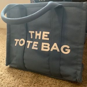 So it’s a blue tote bag has it being used often only has a scrap.